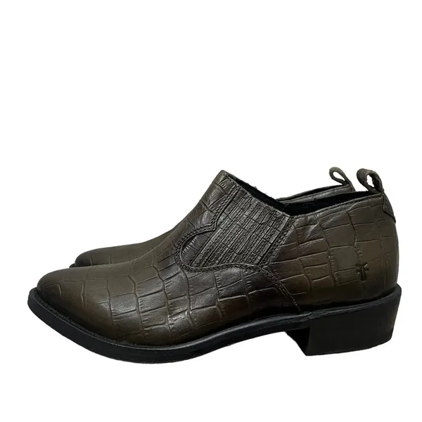 Frye Billy Shootie‎ Rosemary Green Western Ankle Boots 7 - Image 2