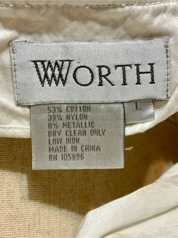 Worth Elegant White Coat Size L - Image 9