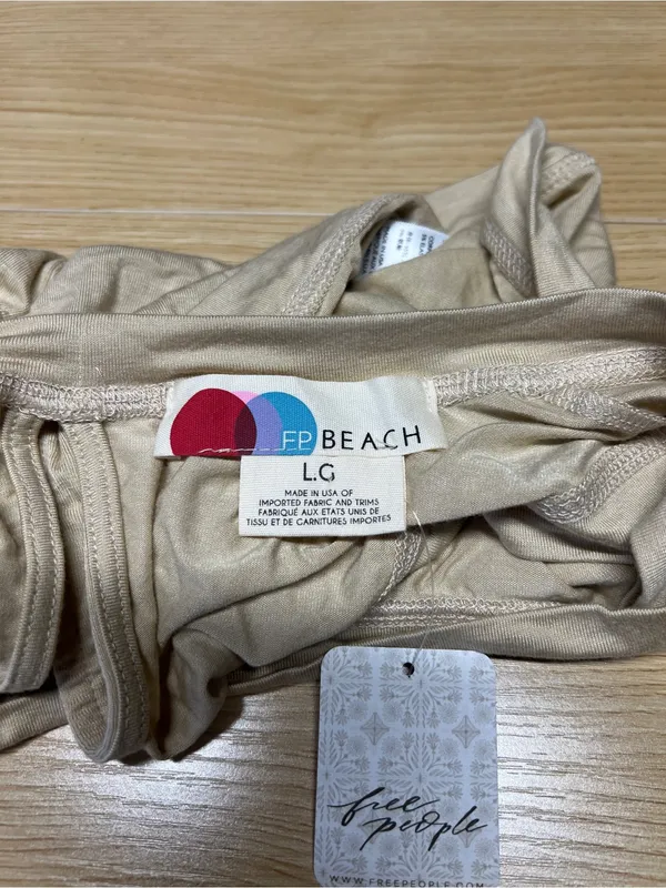 Free People FP Beach Morningside Crop Top Sable Sand Size L NWT - Image 5