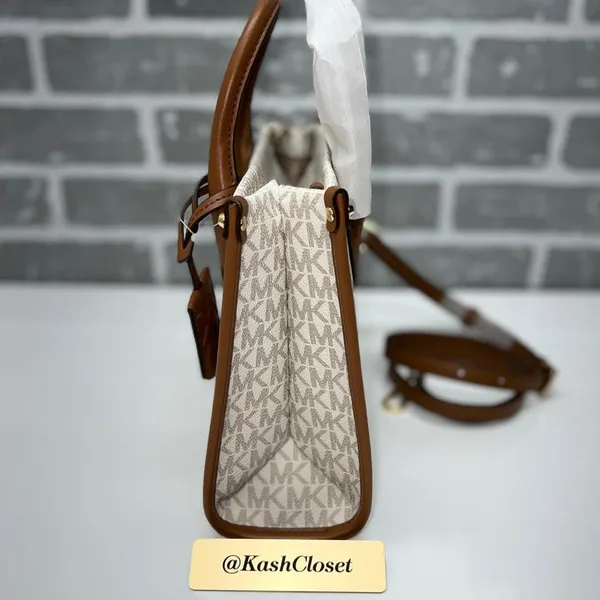 Michael Kors Vanilla Mirella Small Shopper Handbag Purse - Image 6