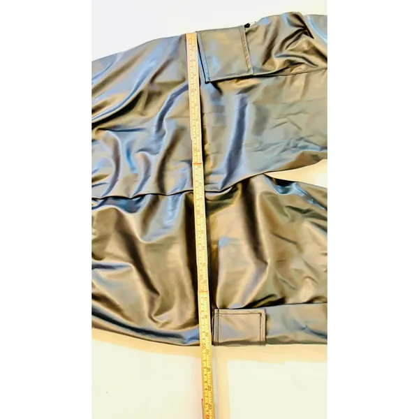 Black Retro Y2K style Pleather women’s cargo joggers biker pants size Medium - Image 6