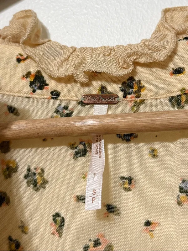 Free People Rare Feeling Pleated Maxi Dress In Neutral Size Small Floral - Image 4