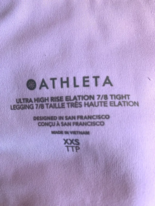 Athleta Elation 7/8 Leggings XXS Purple Powervita Ultra High Rise Yoga - Image 8