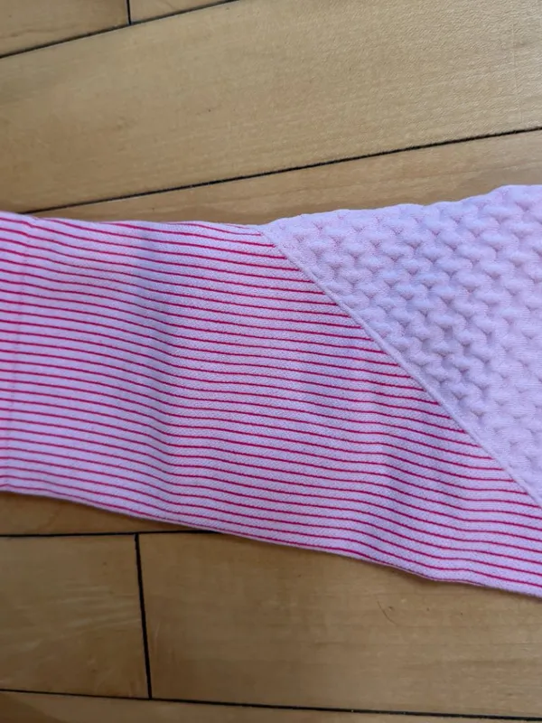 Pink Two Piece Work Out Athleisure Set Seamless Ribbed High Waist Size Large - Image 6