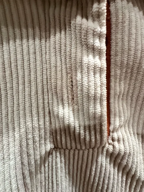 Men’s stylish unique corduroy XL collard pullover Tan - Image 7