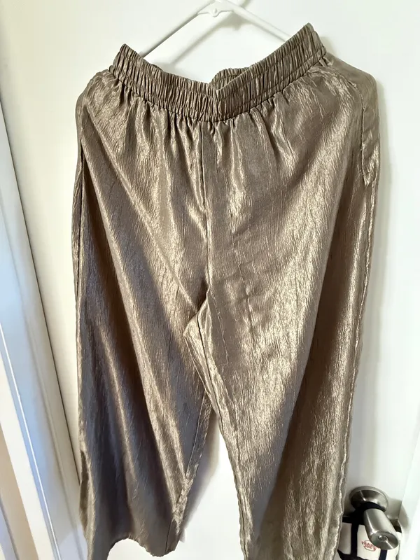 Wide legs pants Gold Size M - Image 6