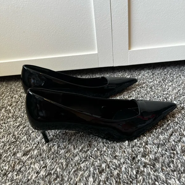 Zara Women’s Black Patent Pumps Heels Size EU 39‎ - Image 3