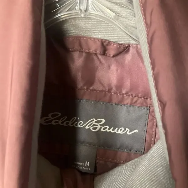 Eddie Bauer Down Filled Dusty Rose Quilted Puffer Vest Size M Hiking #762 - Image 4