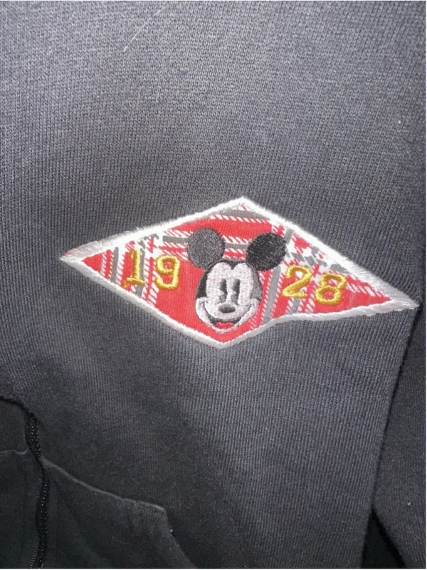 Vintage 90s Disney Mickey Mouse Zip Up Bomber Sweatshirt Jacket Medium Blockette - Image 8