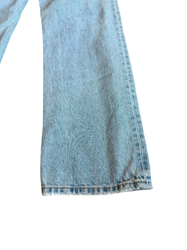 Levi's 501 Light Wash Jeans Straight Leg Distressed Classic Size 28 x 32 Women's - Image 11