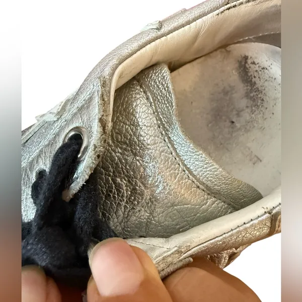 Saint Laurent Court Classic Silver Star Sneakers - Image 4