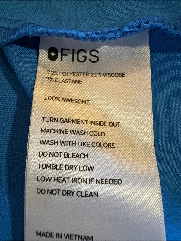 FIGS Women's Catarina One-Pocket Scrub Top blue XL - Image 6
