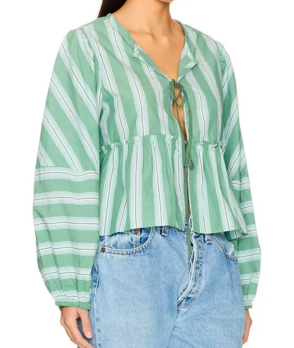 NEW Free People Brunch Babe Blouse Sz M - Image 4