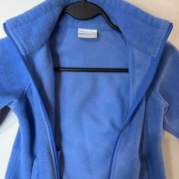 Columbia Fleece Jacket Youth Girls XS 6/7 Blue Full Zip Up Soft Warm Outdoor NEW - Image 5