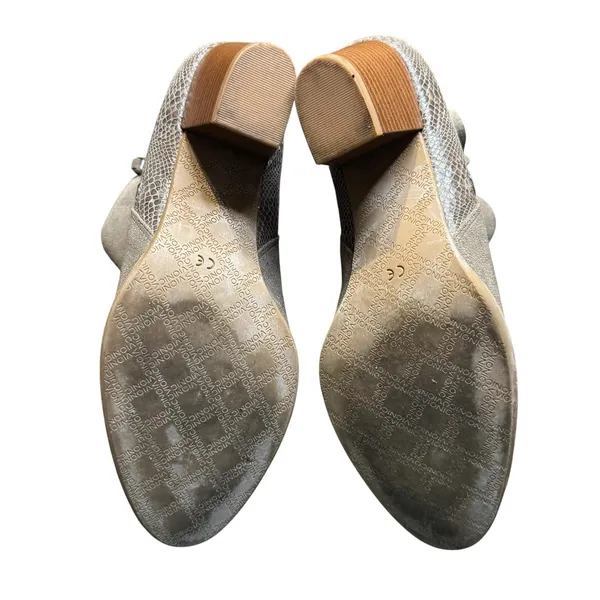 Vionic Anne Booties Womens Size‎ 9.5 Gray Suede Snake Print Ankle Zip Comfort - Image 8