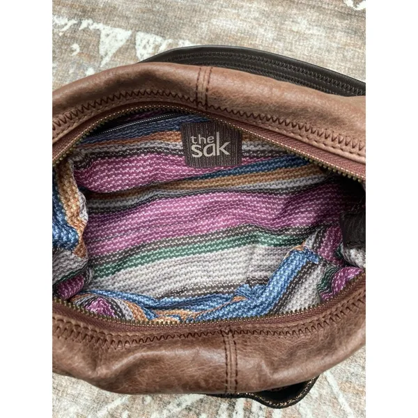 The Sak IRIS Medium Hobo Bag Teak-multi Y2K Style Metallic Brass Hardware - Image 13