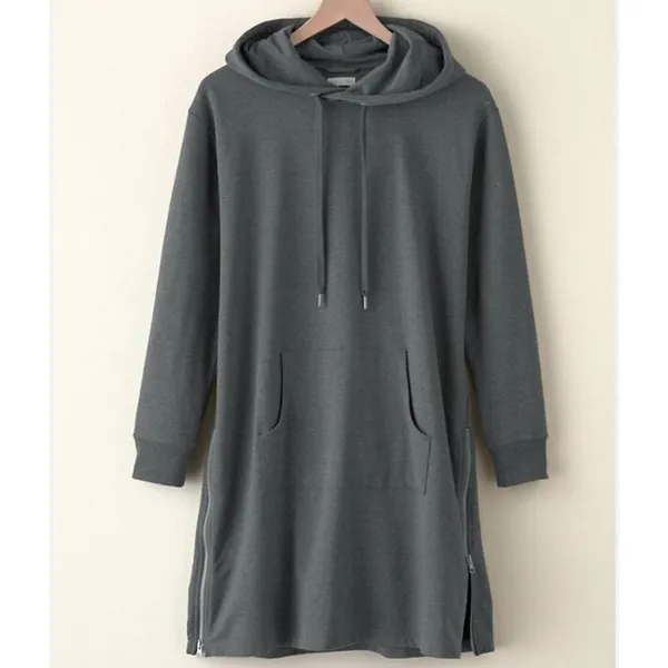 Garnet Hill Trainer Hooded Sweater Mini Dress Oatmeal Beige Women’s size Small - Image 13
