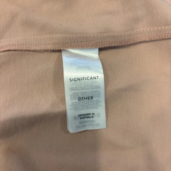 Significant Other Aria Dress Nougat Pink Satin Cowl Neck Maxi Size 6 Event Guest - Image 7
