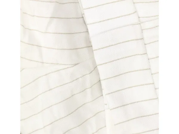 NEW Calvin Klein Pinstriped Pleated Pants Linen Blend Lined White / Khaki 14 - Image 7