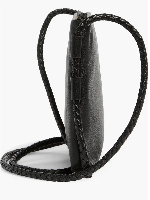 Lucky Brand Zila Leather Crossbody Bag with Braided Strap - Image 4