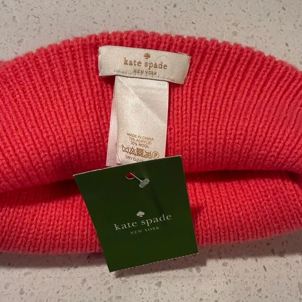 Kate Spade New York Pink Ribbed Knit Bow Headband Ear Warmer Wool Blend NWT‎ - Image 8