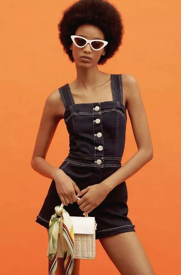 NWT Anthropologie Complete The LookThe Portside Button-Front Romper by Maeve 8 - Image 4