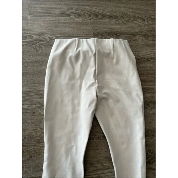 Chico’s Ankle Pants Womens 0.5 US 6 Cream Ivory Pull On Ponte Slim Stretch - Image 8