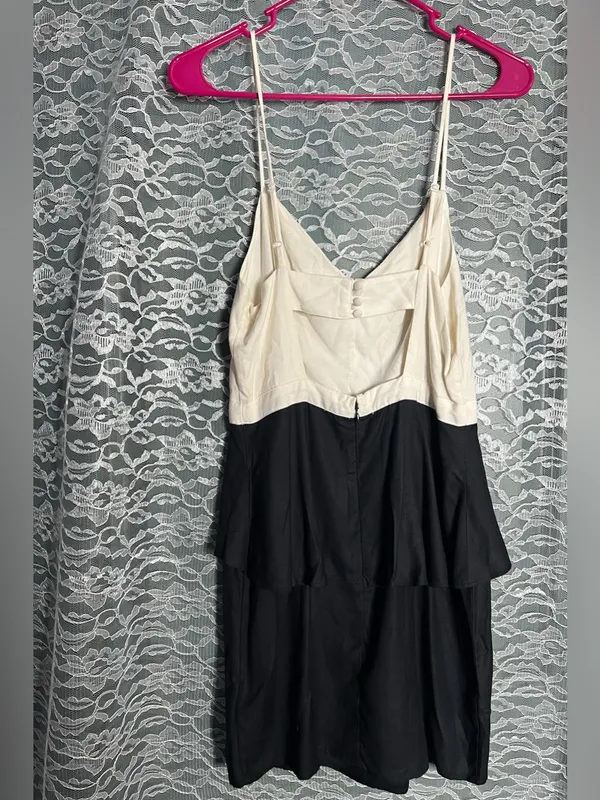 Urban Outfitters Kimchi Blue Cream & Black Colorblock Mini Dress Size 2 Y2K - Image 5