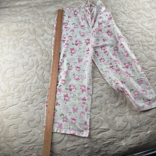 Victoria's‎ Secret Vintage 2003 Pink Floral Cotton Pajama Set XS Sleeveless Top - Image 11