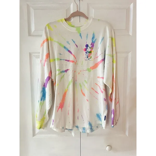 Walt Disney Size Small Spirit Shirt Las Vegas Multi Colored Tie Dye‎ Womens - Image 2