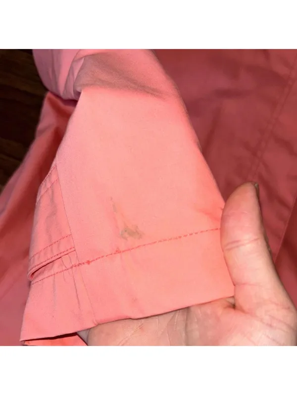 GAP Women's Vibrant Coral Pink Trench Coat Hidden Buttons Pockets Trendy Cotton - Image 9