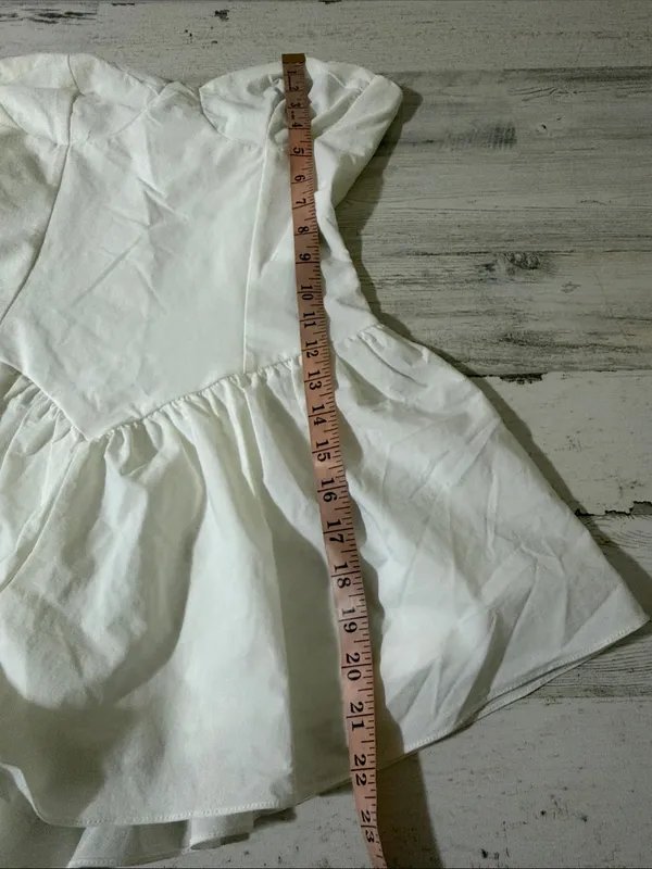 LeLe Brady Corset Mini Romper. Off White - Image 11