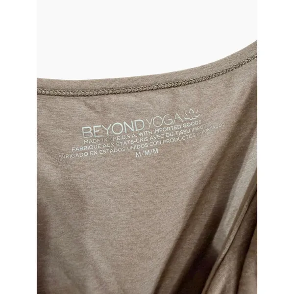 Beyond Yoga Spacedye Keep pace biker Romper Beige Athletic Athleisure Medium - Image 5