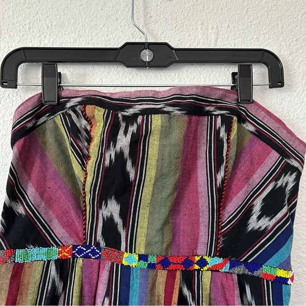 Anthropologie Edme & Esyllte pueblo ikat strapless dress sz 4 - Image 10