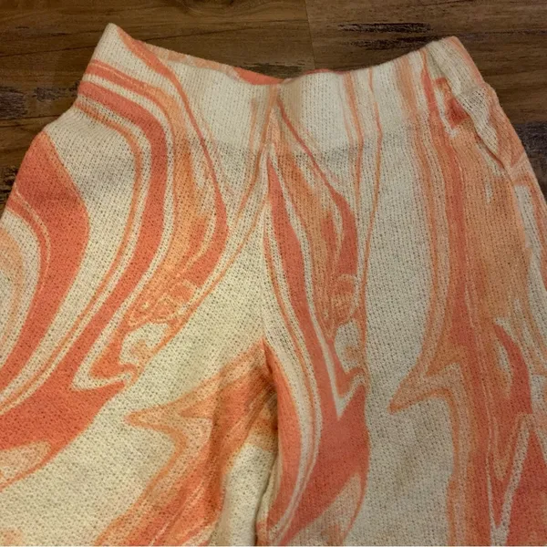 JADED LONDON Orange Swirl Ruched Hem Printed Knit Joggers Size US 2 s small - Image 8