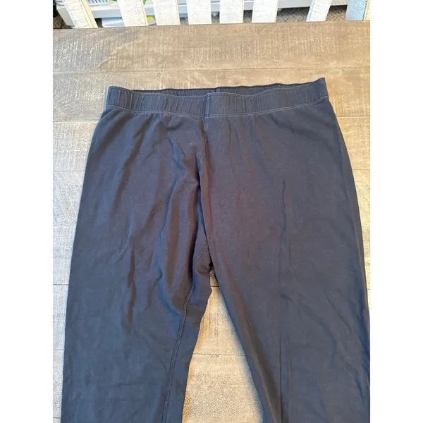 Nike Women's Black Silver Swoosh Logo Cotton Leggings Size Large - Image 2