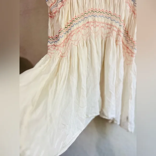 Free People Embroidered dress has peasant-style romantic, vintage-inspired Sz S - Image 6
