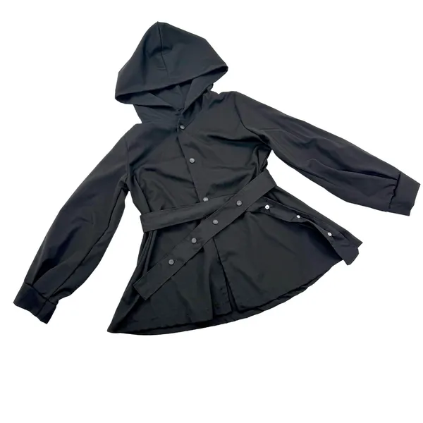 Drop Shoulder Jacket Coat Trench Cardigan Blouse Loose Slim Waist Bomber Top - Image 5
