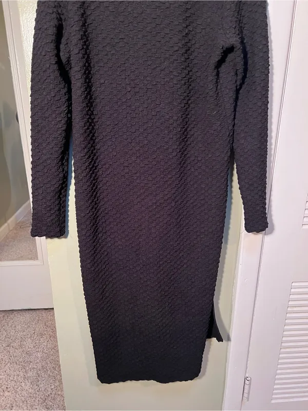 Dolan Left Coast Collection Womens Sz Small Extreme Length Textured Duster Black - Image 9