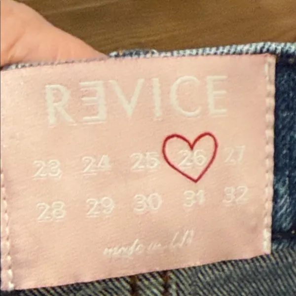 Revice‎ Denim Patchwork Two-Tone Jeans | High Rise Straight Leg | Size 26 | NWT - Image 5
