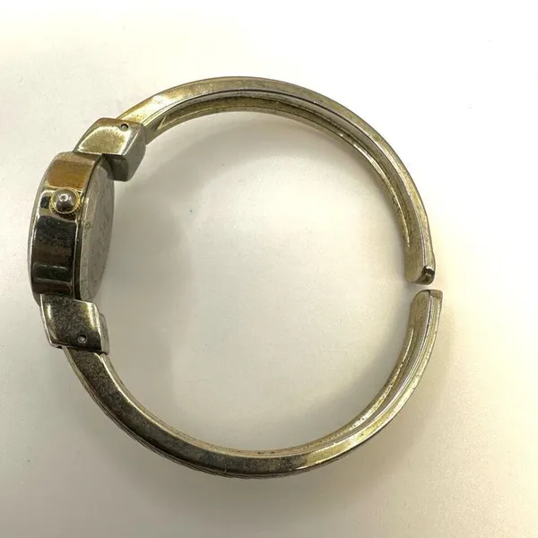 Vintage gold tone bracelet watch abalone face - Image 4