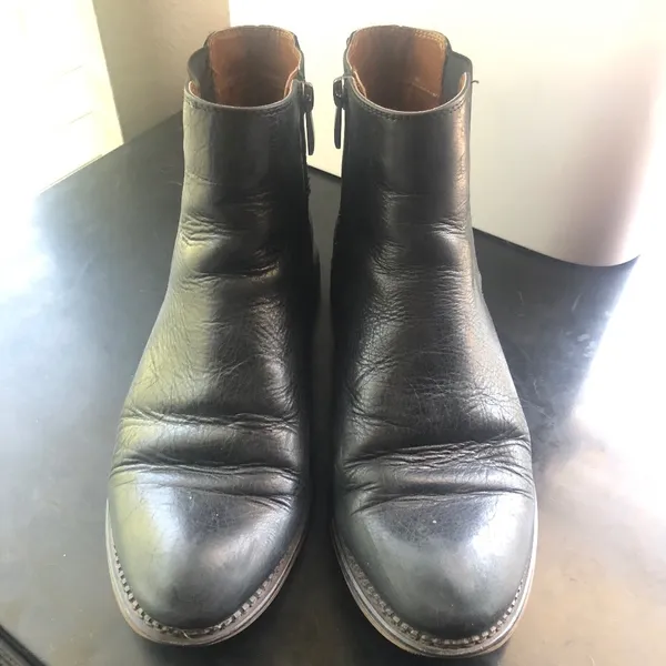 Franco Sarto Leather Western Women’s 8.5 Boho Cowgirl Festival Party Low Boots - Image 4