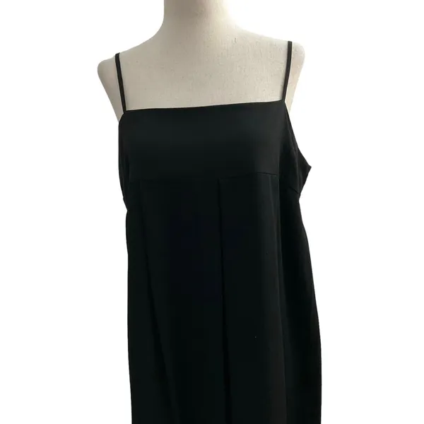 Who What Wear Women Size Medium Black Spaghetti Strap Dress Long Maxi (11-865) - Image 3