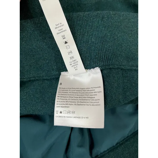 Lululemon Organic Cotton Cashmere Knit Mid Rise Joggers Heathered Green Jasper 8 - Image 7