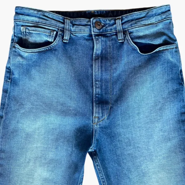 3x1 Empire Crop Flare High Waist Med Wash Blue Jeans Sz‎ 30 - Image 3