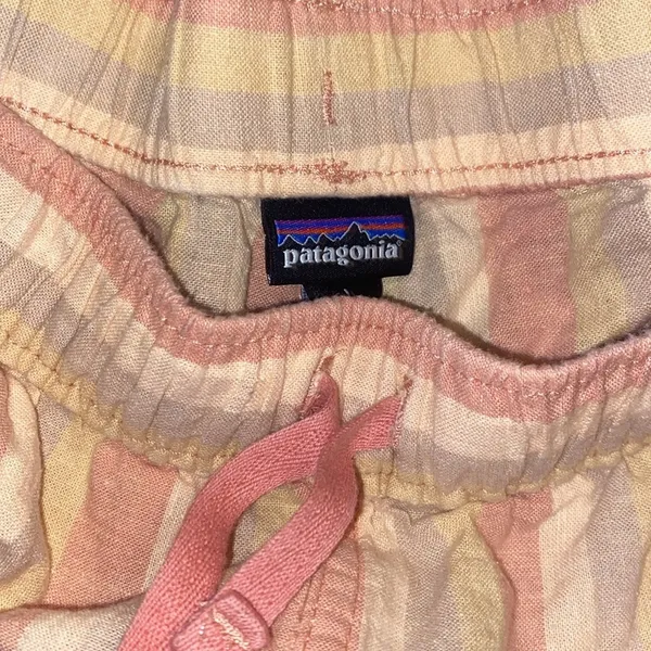 Patagonia draw string striped shorts size large - Image 2