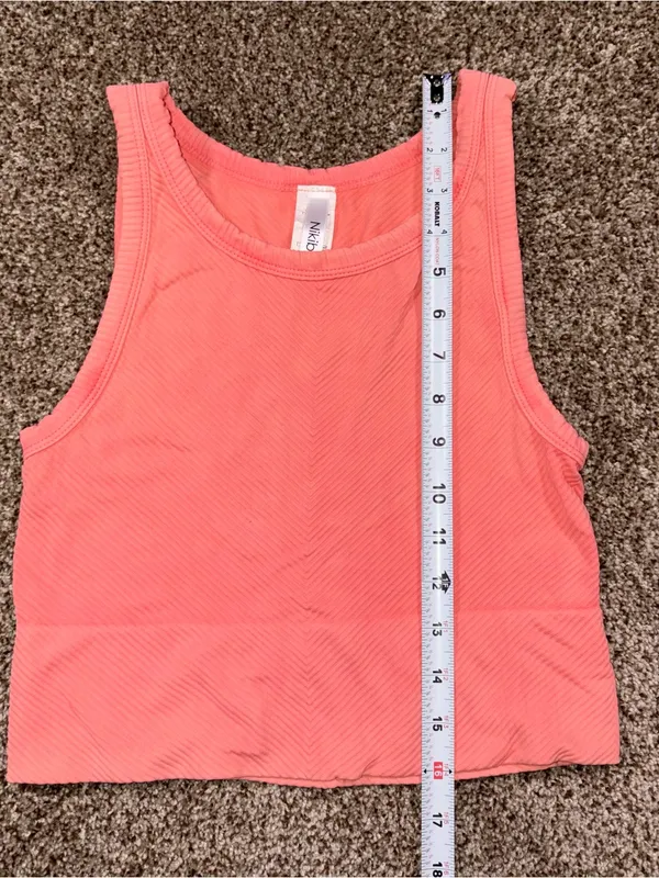 Nikibiki Coral Ribbed Crop Tank Top Womens One Size - Image 5