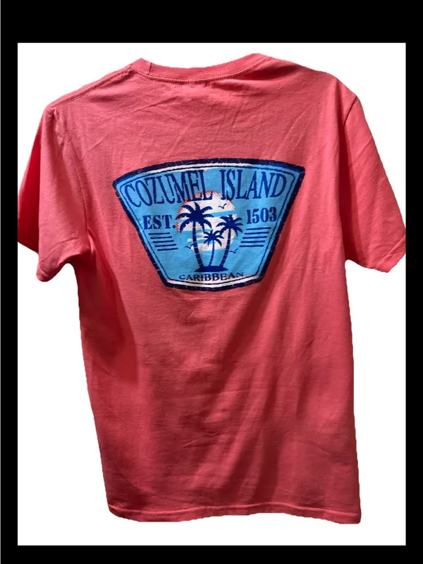 Cozumel Island Pink Graphic T‑Shirt - Image 2