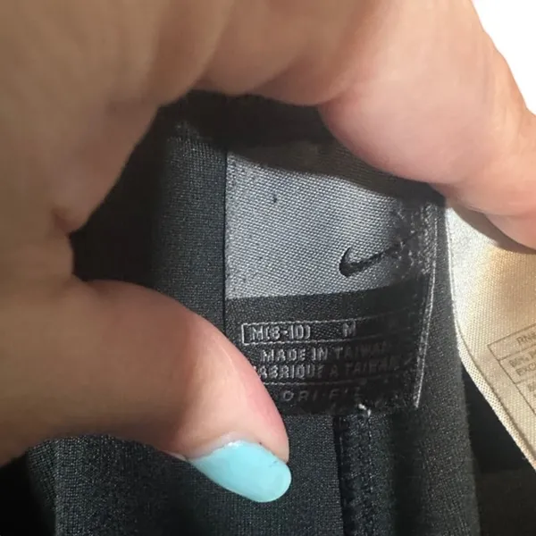 Nike Black Wide Leg Athletic Cropped Stretch Pants Women Sz M - Image 8