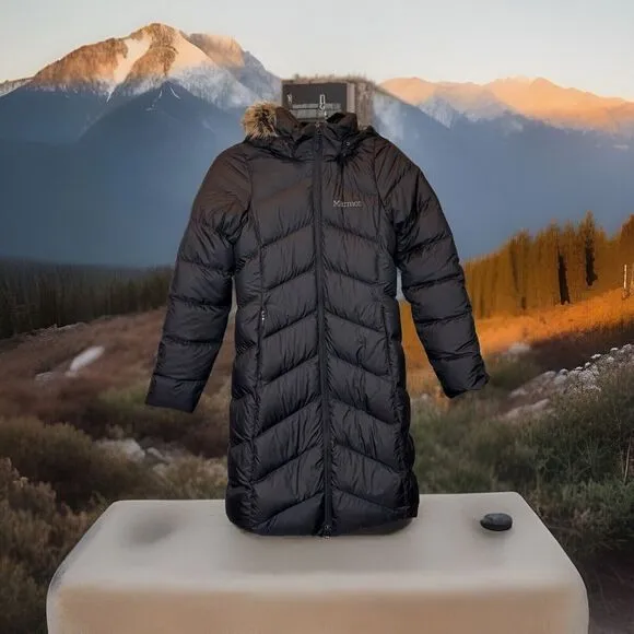 Marmot Montreaux Down Puffer Coat - Women's, XS, Black With Hood 700 Fill NWT - Image 2